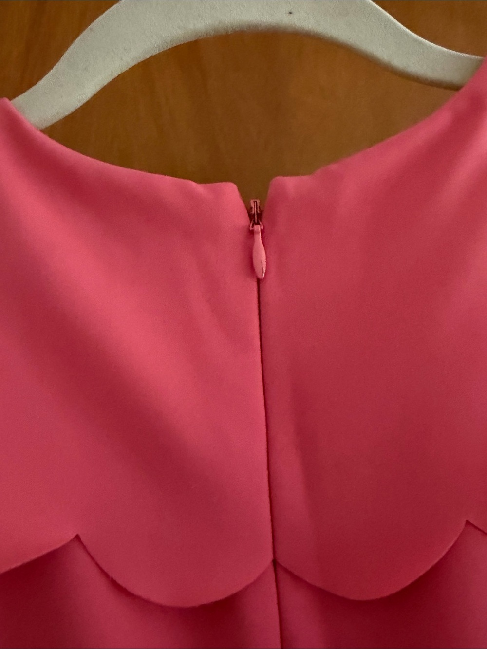 WHBM 00 Pink Scallop Tiered Sleeveless Dress - Picture 4 of 10